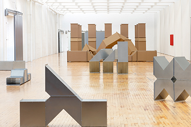 Dia: Beacon - image of work-in-progress art installation by Charlotte Posenenske